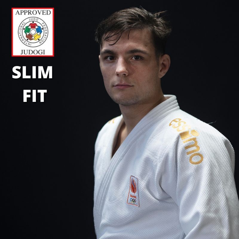 Essimo IJF Gold Slim Fit Judopuku Valkoinen